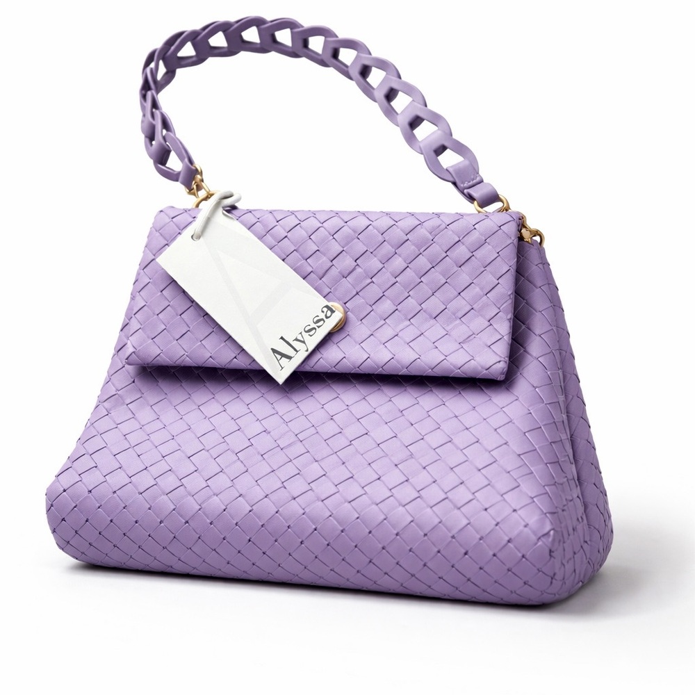 Alyssa Nicole Woven Lavender Shoulder Bag NWT
